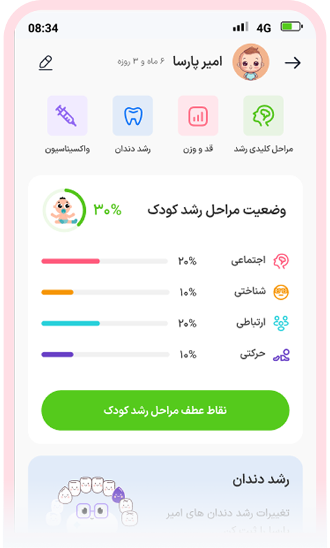 نقاط عطف رشد کودک